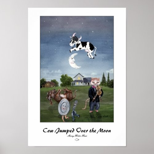 Cow Jumped Over the Moon Print