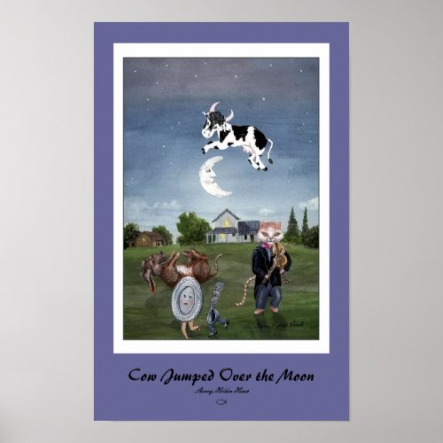 Cow Jumped Over the Moon Print _ Customized