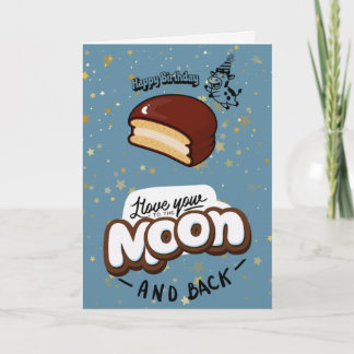 Cow Jumping Over the "Moon" Funny Birthday Card