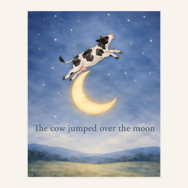 Cow Jumping Over the Moon – Nursery Rhyme Poster (Creator Uploaded)