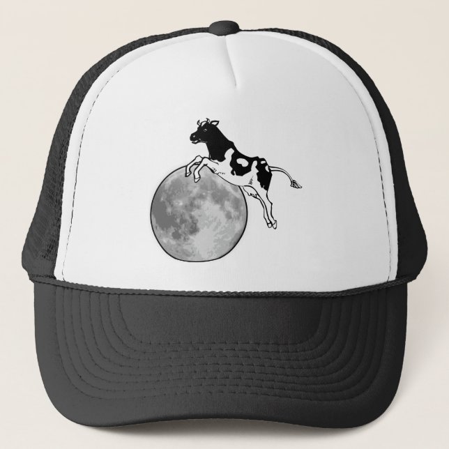 Cow Jumping over the Moon Trucker Hat (Front)