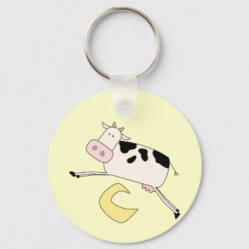 Cow Jumps Over Moon Tshirts and Gifts Keychain