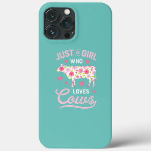 Cow Just A Girl Who Loves Cows Women Farmer Farm iPhone 13 Pro Max Case