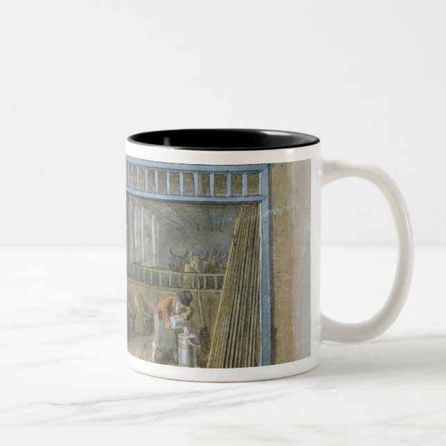 Cow Keeper, 1825 Two-Tone Coffee Mug (Right)