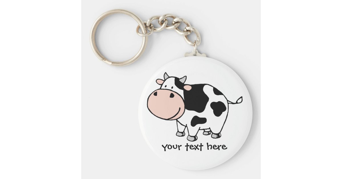 Cow Keychain Zazzle