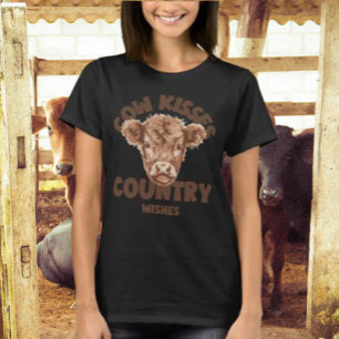 Cow Kisses Country Wishes T-Shirt