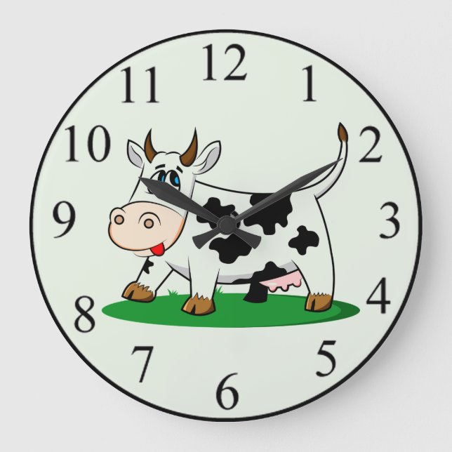 Cow Large Clock (Front)