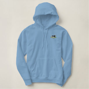 Cow Laying Down Embroidered Hoodie