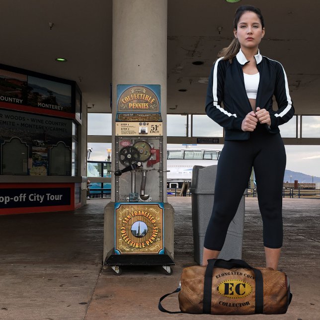 Cow Leather Imitation Elongated Coin Collector Duffle Bag (Creator Uploaded)