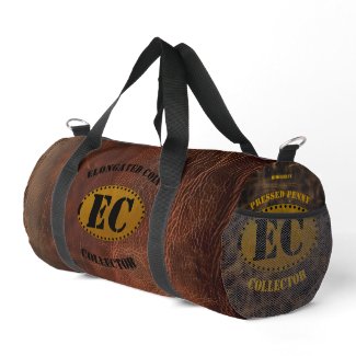 Cow Leather Imitation Elongated Coin Collector Duffle Bag
