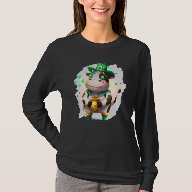 Cow Leprechaun Cows St Patricks Day  3 T-Shirt (Front)