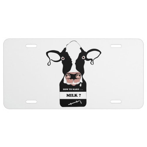 Cow License Plate