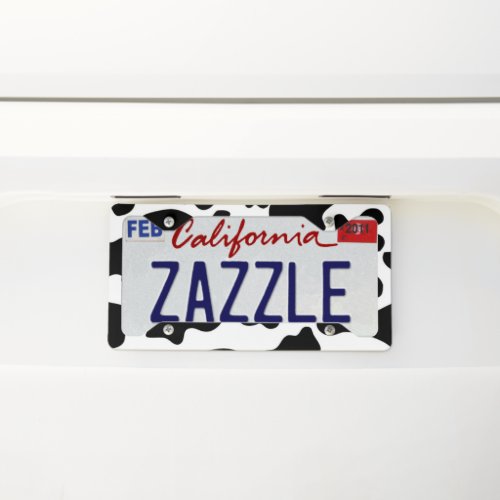 Cow License Plate Frame