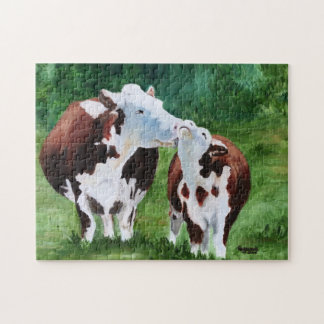 Cow Lick Jigsaw Puzzle