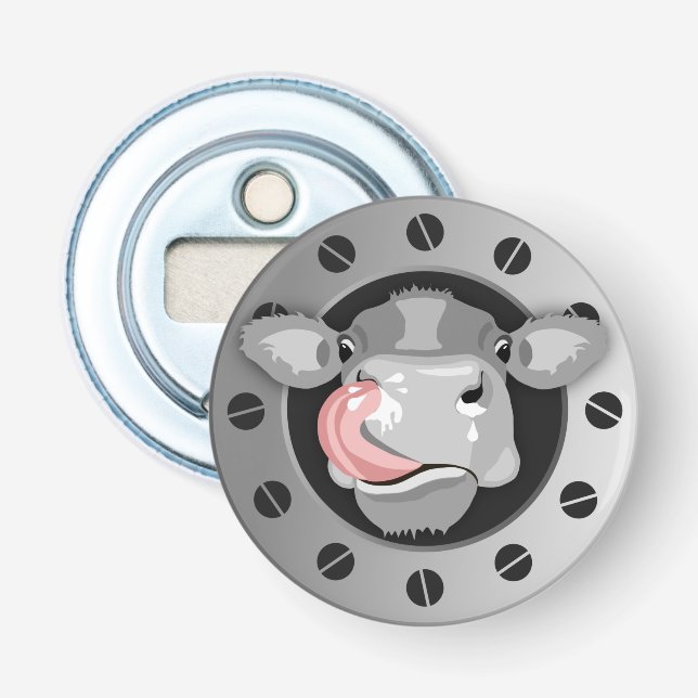 cow licking nose bottle opener (Front)