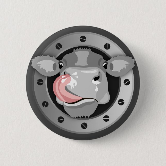 Cow licking nose button (Front)