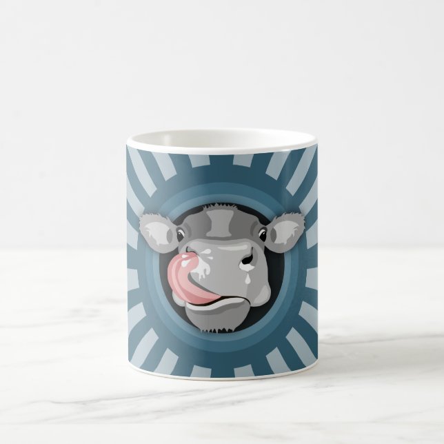 Cow licking nose coffee mug (Center)