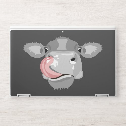 Cow licking nose HP laptop skin