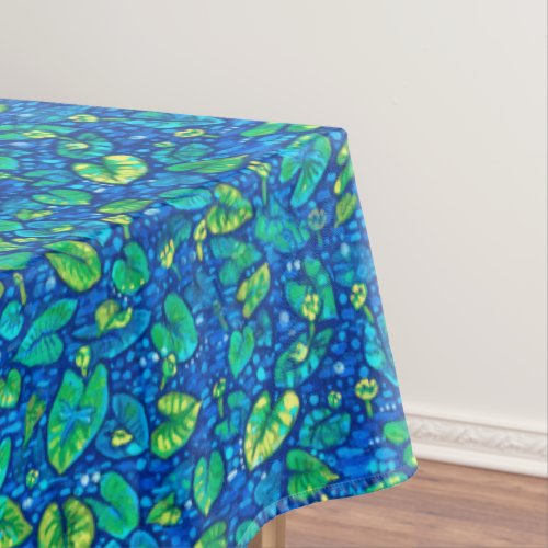 Cow Lilies Spatterdock Summer Pond Floral Pattern Tablecloth