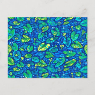 Cow Lilies, Sputterdock Pond Lily Floral Pattern Postcard