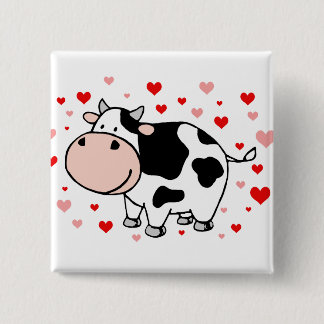 Cow Love Button