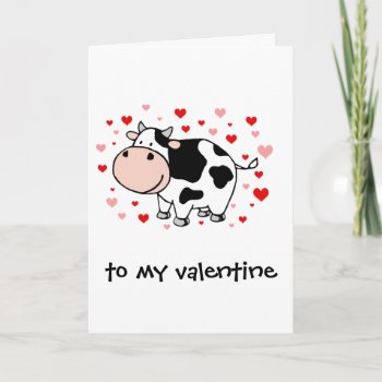 Cow Love Holiday Card by mail_me at Zazzle