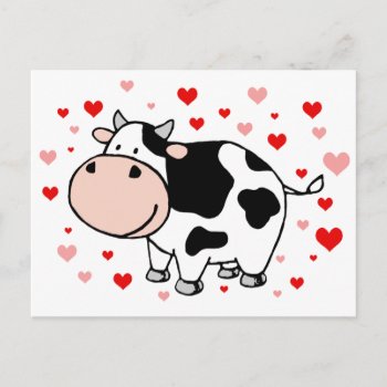 Cow Love Postcard by mail_me at Zazzle
