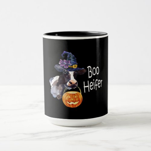 Cow Lover  Boo Heifer Cow For Halloween Mug