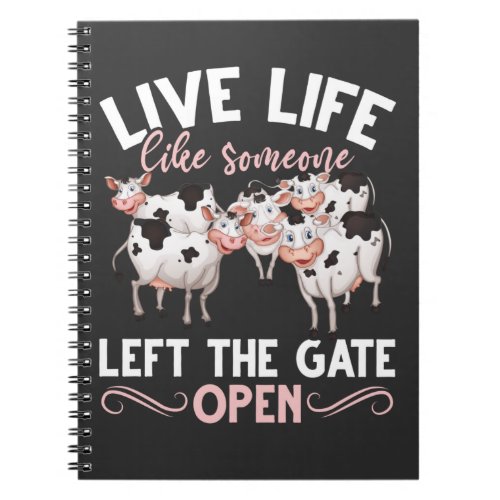 Cow Lover Farm Animal Humor Heifer Farming Joke Notebook