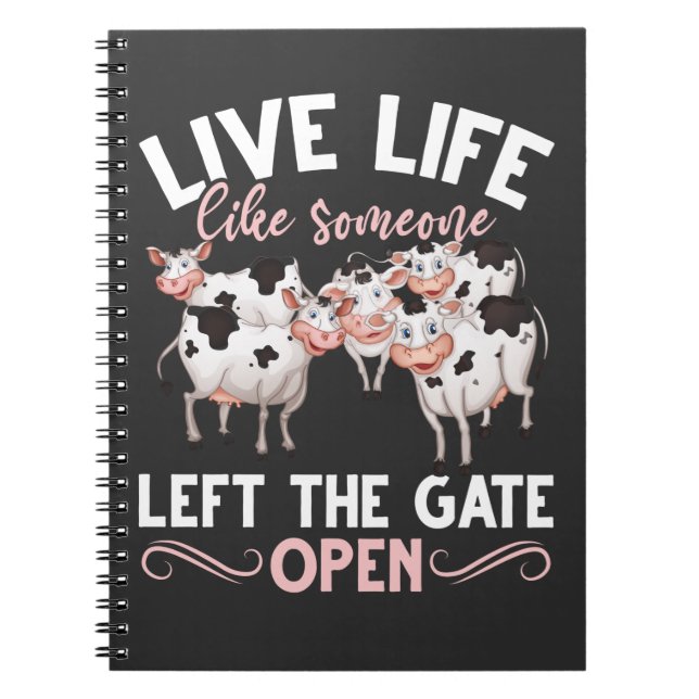 Cow Lover Farm Animal Humor Heifer Farming Joke Notebook (Front)