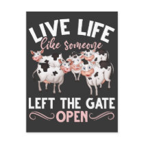 Cow Lover Farm Animal Humor Heifer Farming Joke Postcard