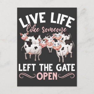 Cow Lover Farm Animal Humor Heifer Farming Joke Postcard
