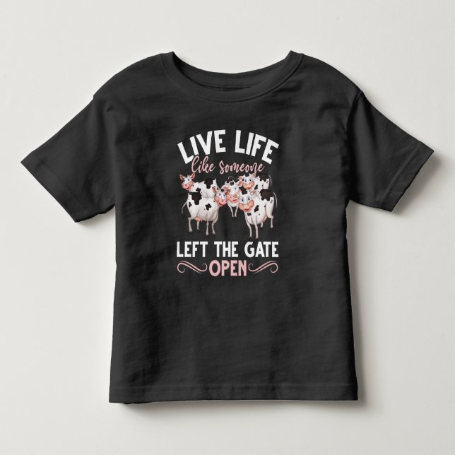 Cow Lover Farm Animal Humor Heifer Farming Joke Toddler T-shirt (Front)