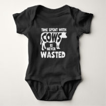 Cow Lover Hilarious Heifer Grazing Animal Farming Baby Bodysuit