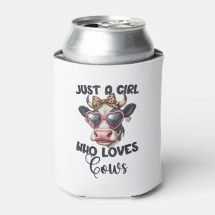 Cow Lover Just A Girl Who Loves Cows _1 Can Cooler