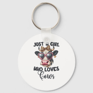 Cow Lover Just A Girl Who Loves Cows _1 Keychain