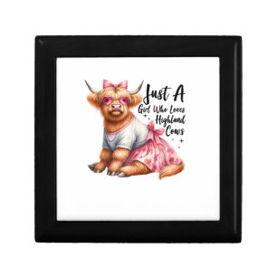 Cow Lover Just A Girl Who Loves Highland Cows Farm Gift Box