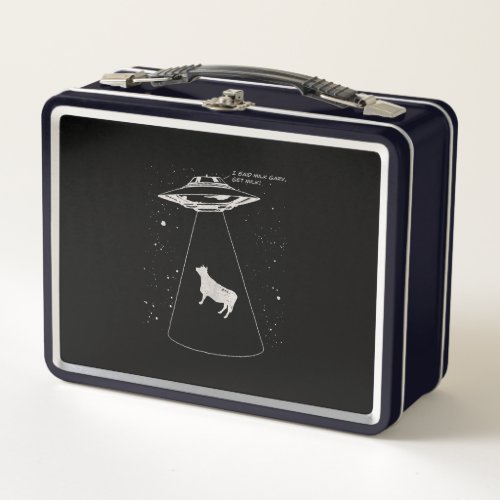 Cow Lovers  Funny Cow Milk UFO Flying Saucer Metal Lunch Box