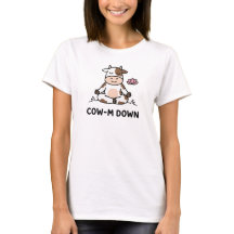 Cow-m Down Funny Yoga Cow T-Shirt Cute Meditation