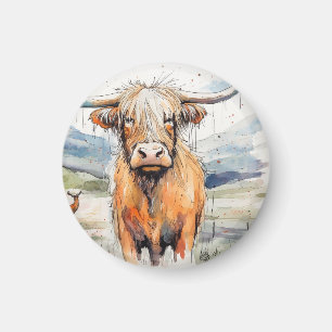Cow magnet, highland cow magnet