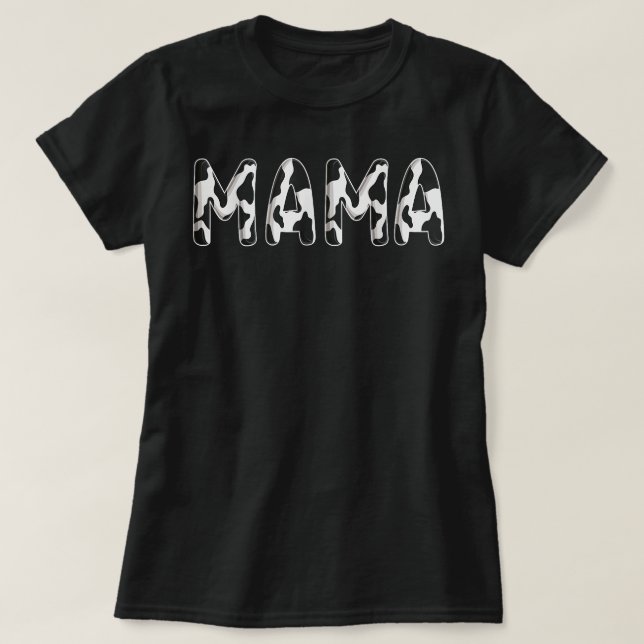 Cow Mama Birthday Family Matching Mothers Day Boy  T-Shirt (Design Front)