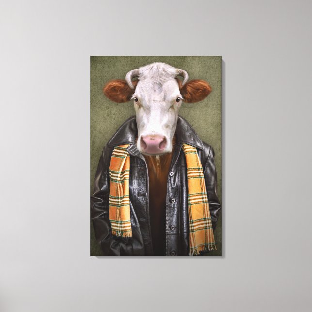Cow Man Canvas Print (Front)