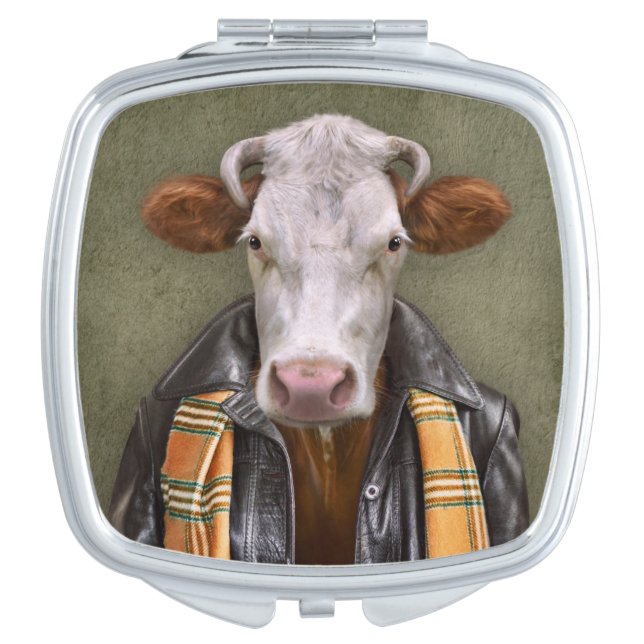 Cow Man Compact Mirror (Front)