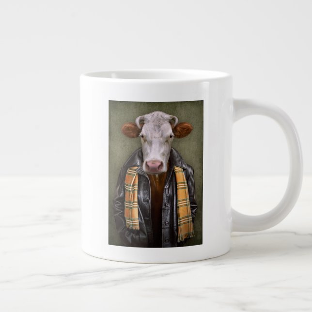 Cow Man Giant Coffee Mug (Right)