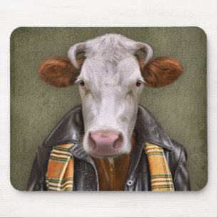 Cow Man Mouse Pad