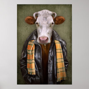 Cow Man Poster