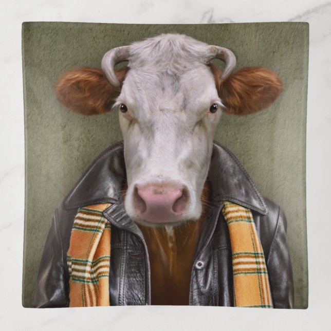 Cow Man Trinket Tray (Front)
