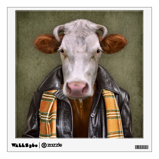 Cow Man Wall Decal (Front)