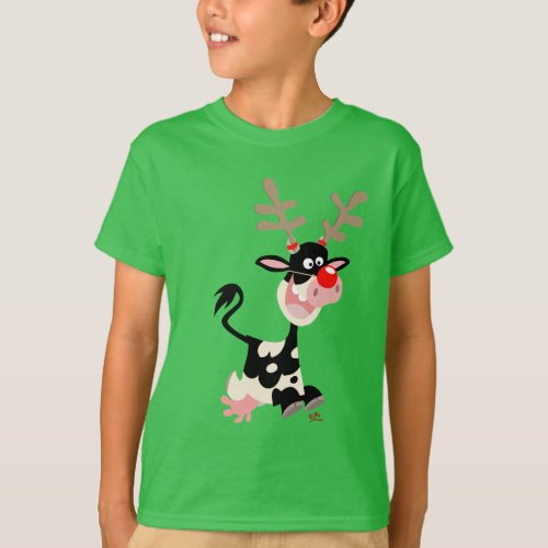 Cow Masquerading as Reindeer Children T_shirt