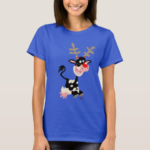 Cow Masquerading as Reindeer Women T-shirt